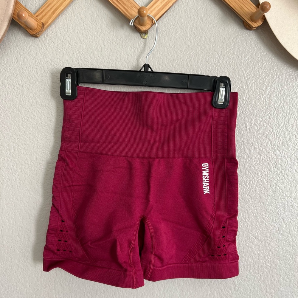 Gymshark Women's Deep Red Athletic Shorts